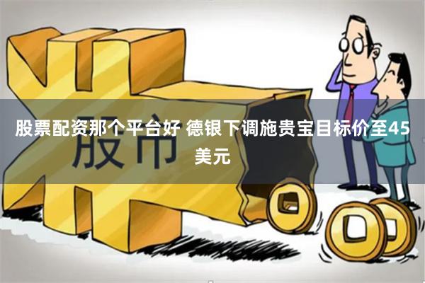 股票配资那个平台好 德银下调施贵宝目标价至45美元